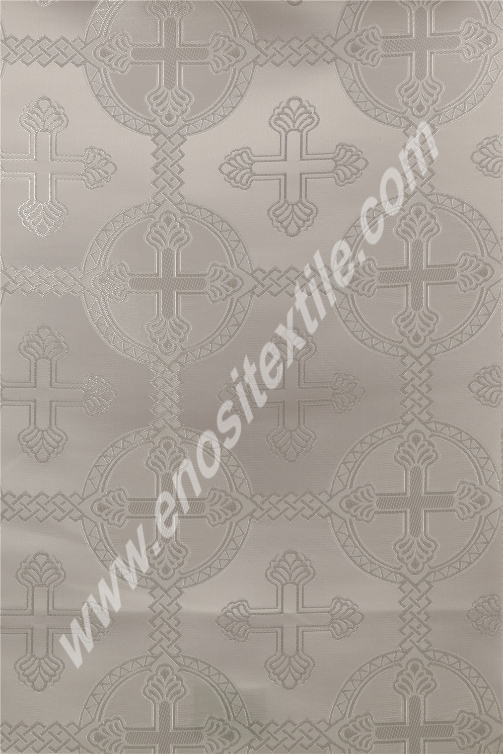 KL-009 White-Silver Brocade Fabrics